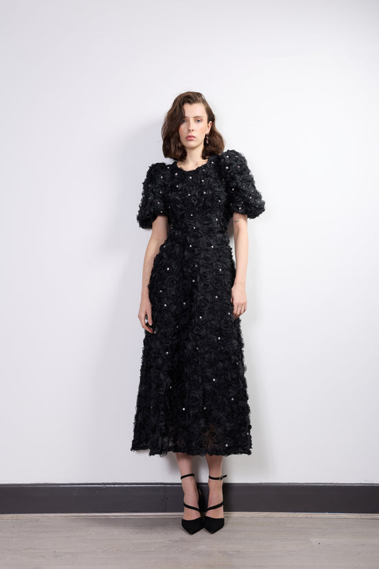 Rosetta Zircon Black Dress