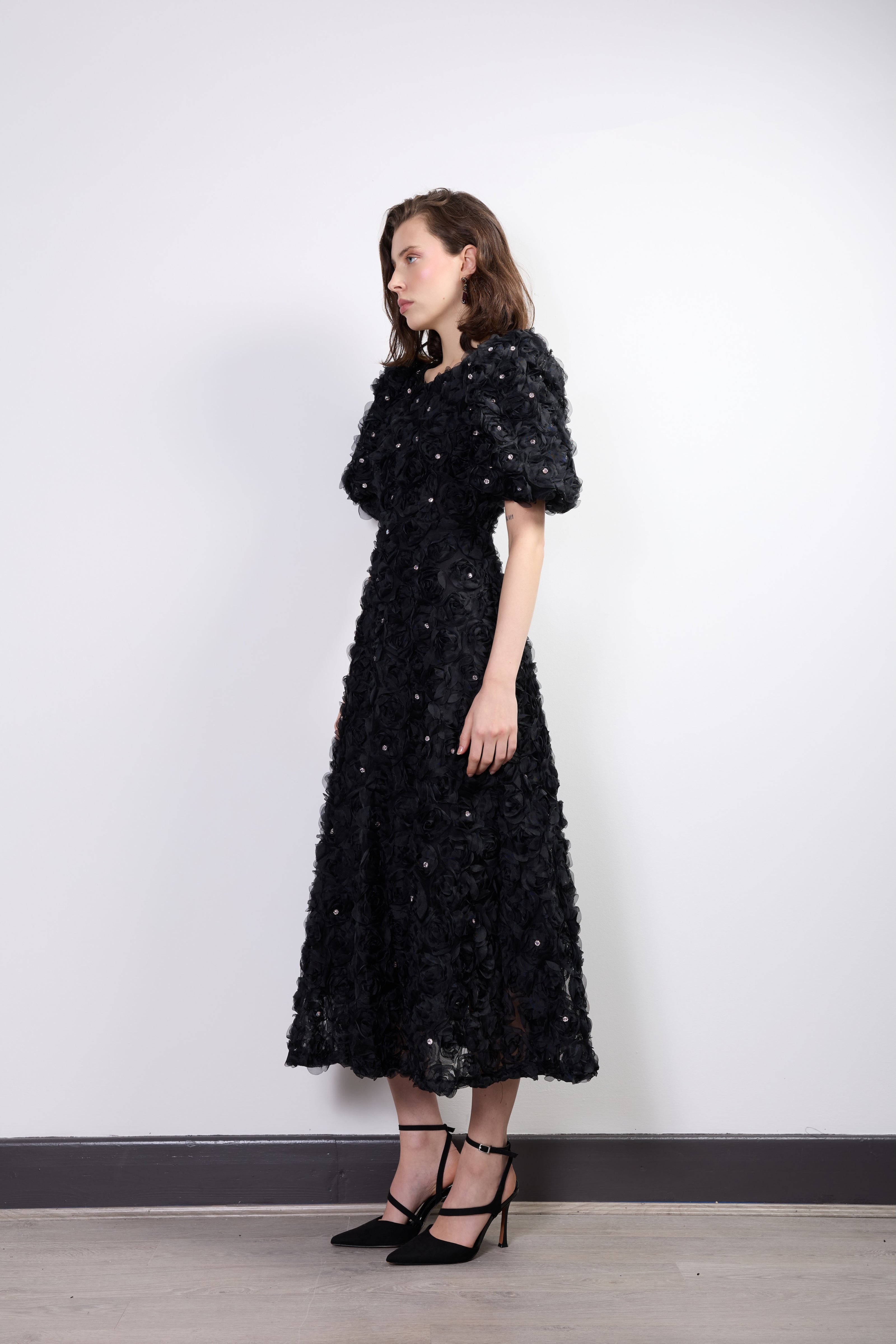 Rosetta Zircon Black Dress