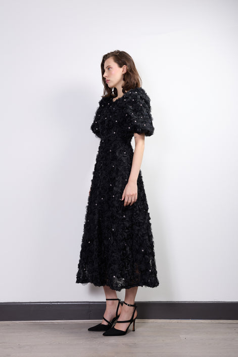 Rosetta Zircon Black Dress