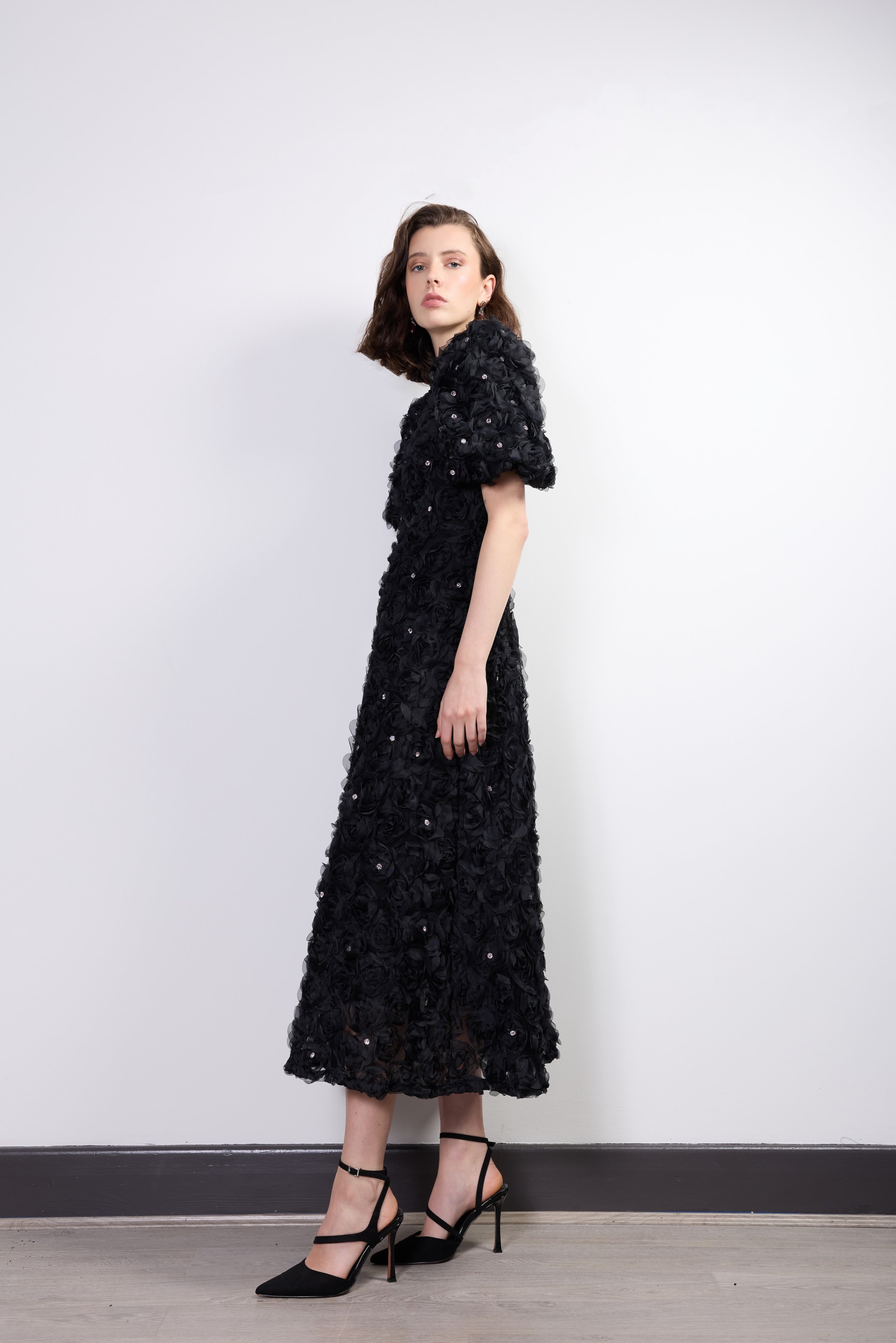 Rosetta Zircon Black Dress