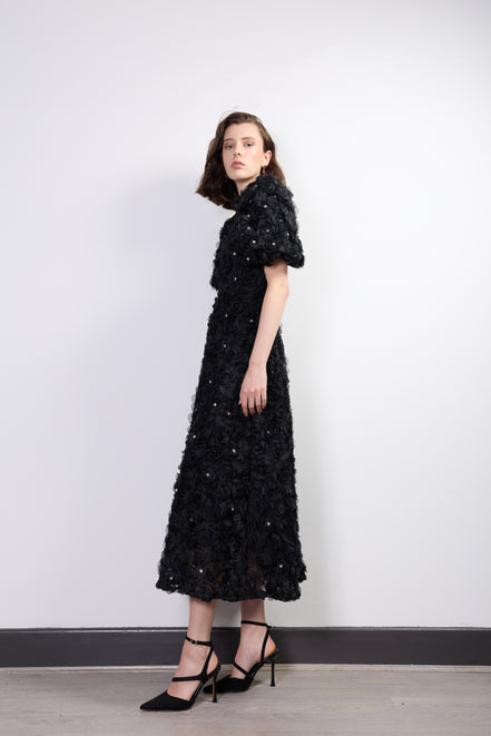 Rosetta Zircon Black Dress