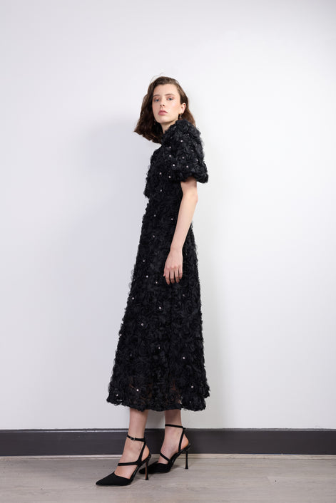 Rosetta Zircon Black Dress