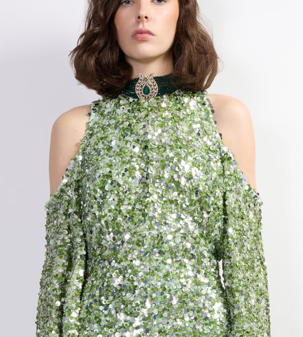 Emerald Empress Beaded Choker