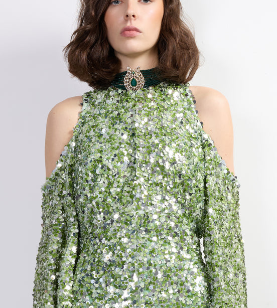 Emerald Empress Beaded Choker