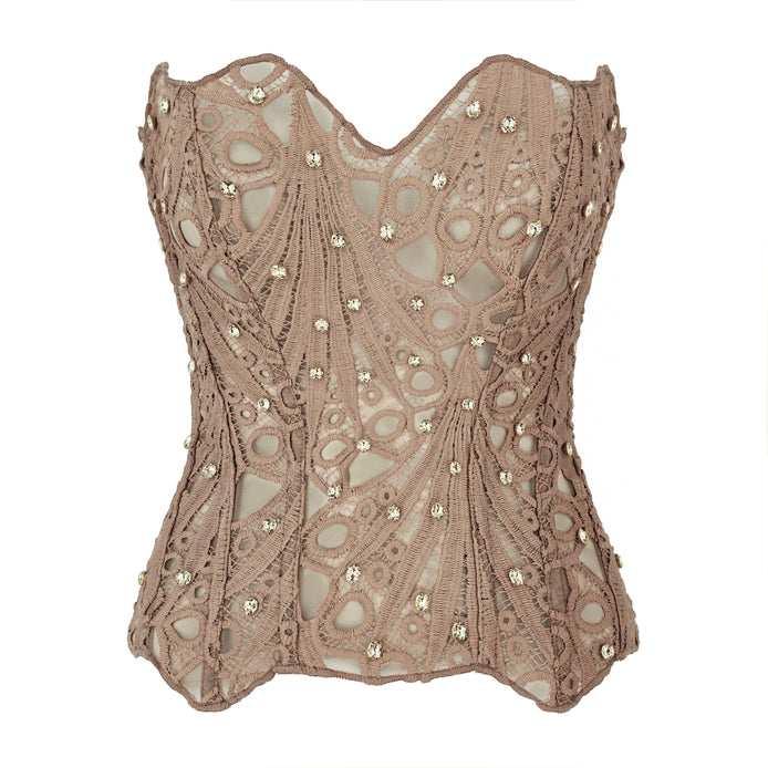 Nude Embellished Corset