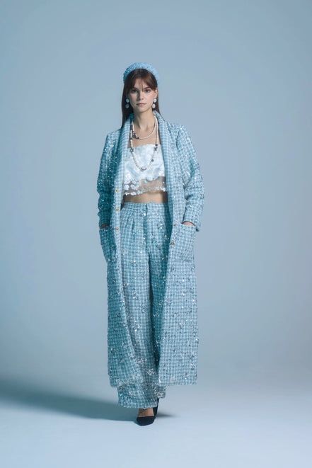 Frosted Embellished Coat