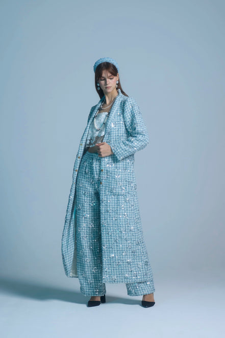 Frosted Embellished Coat