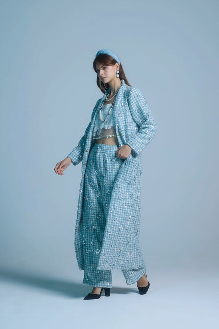 Frosted Embellished Coat