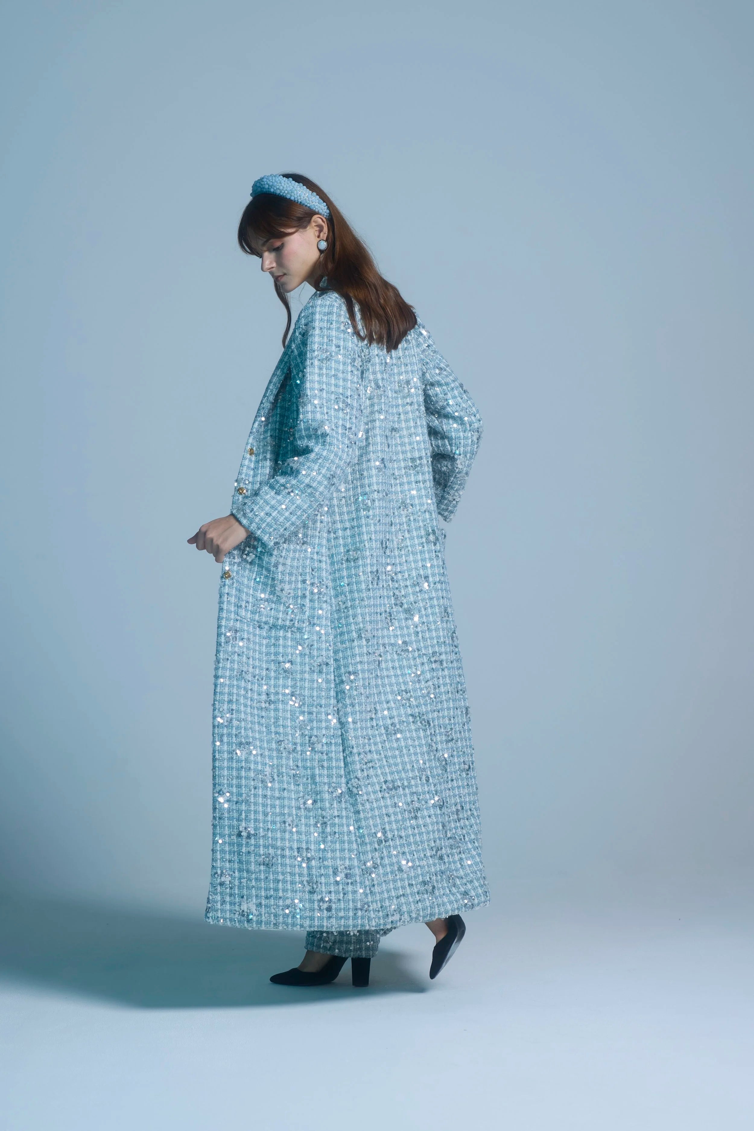 Frosted Embellished Coat