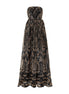 Midnight Embellished Strapless Gown