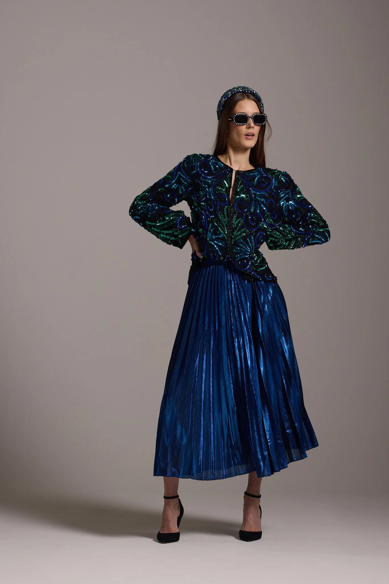 Metallic Blue skirt