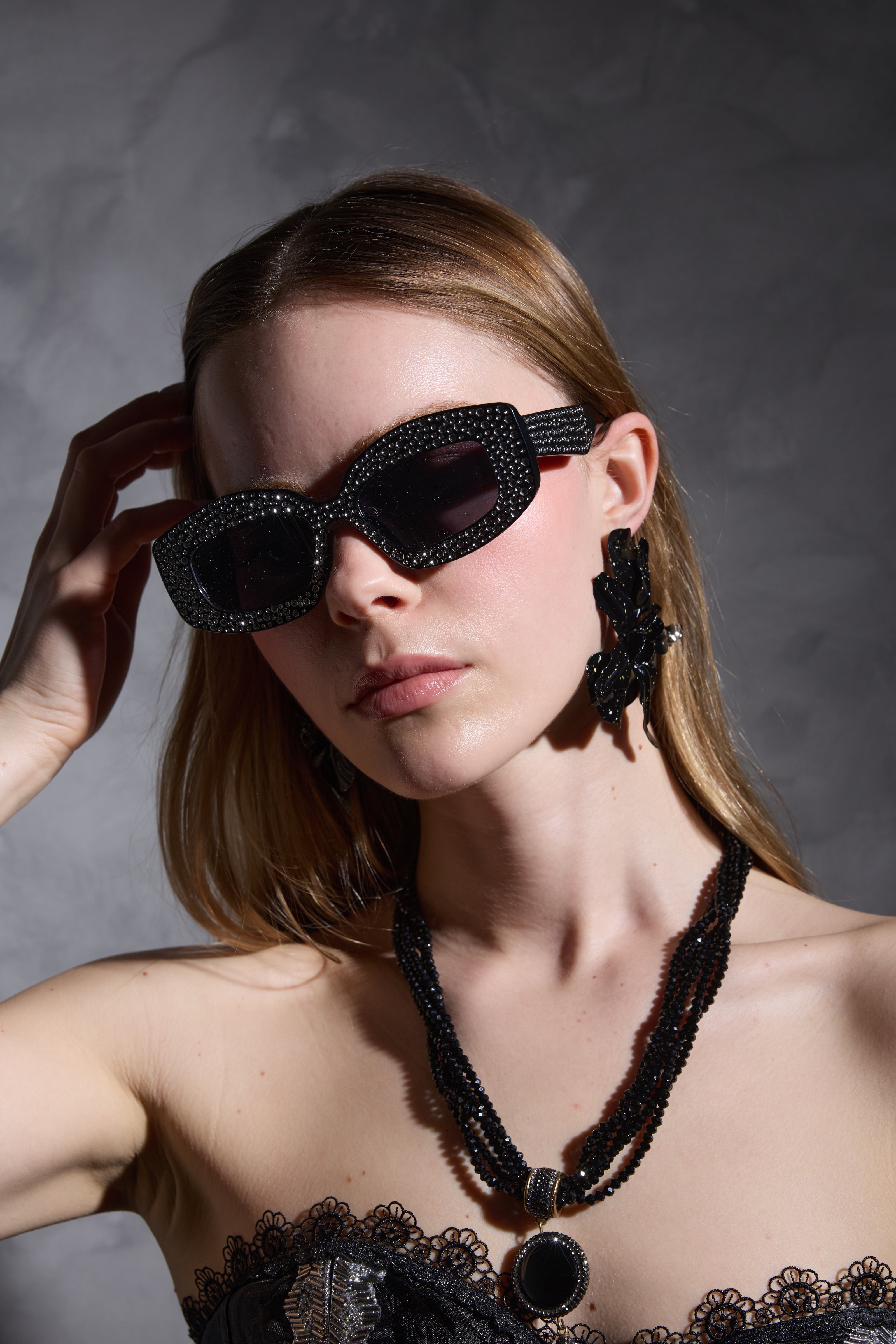 Noir Crystal Sunglasses