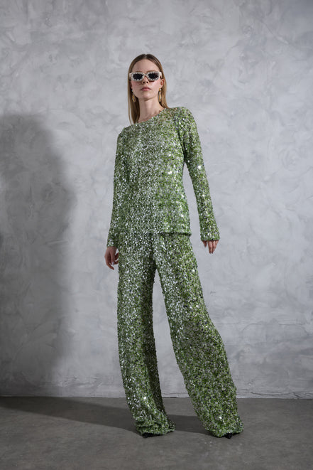 Celeste top & trousers set