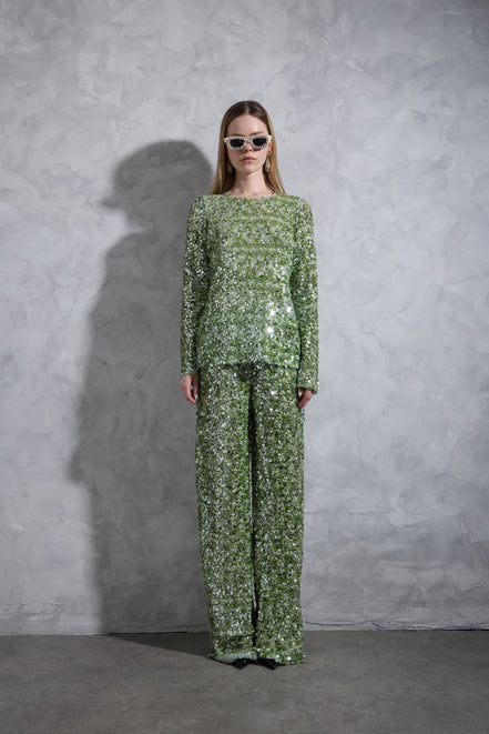 Celeste top & trousers set