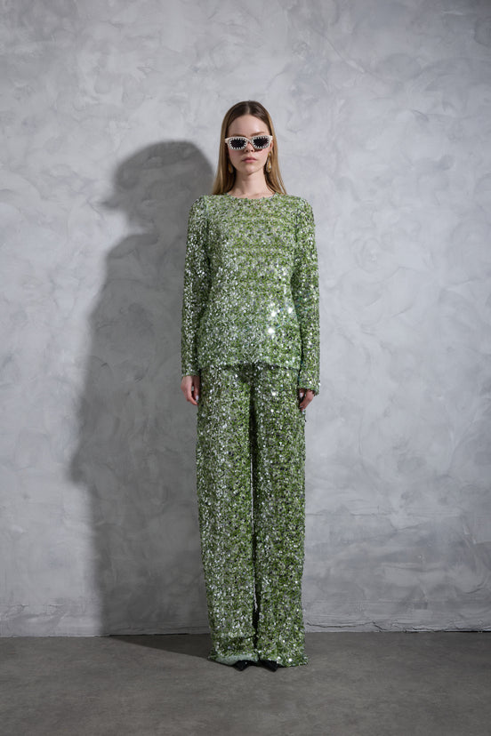 Celeste top & trousers set