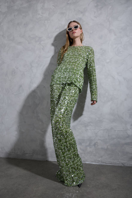 Celeste top & trousers set