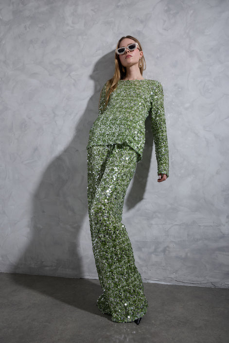 Celeste top & trousers set