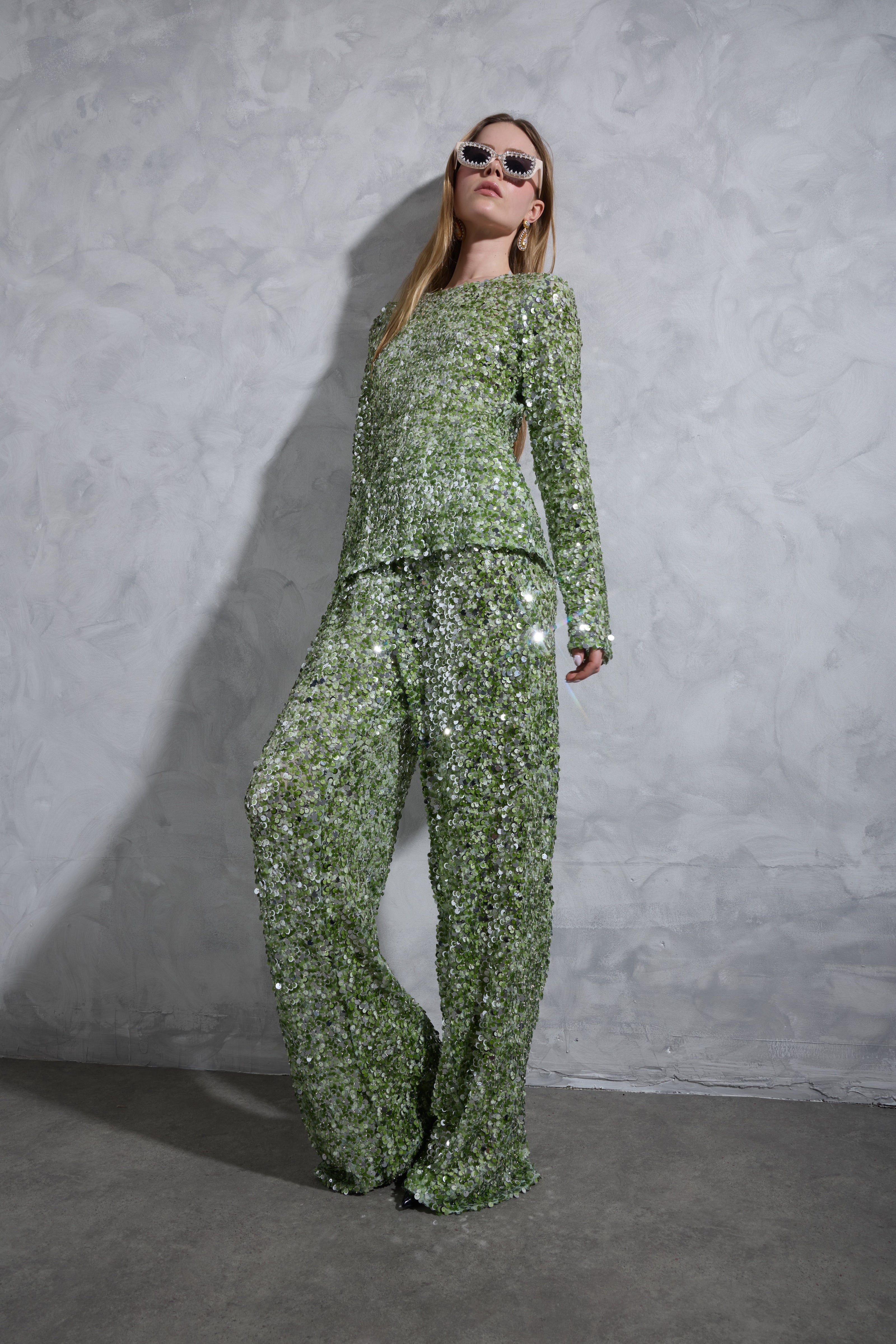 Celeste top & trousers set