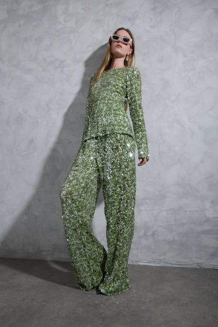 Celeste top & trousers set