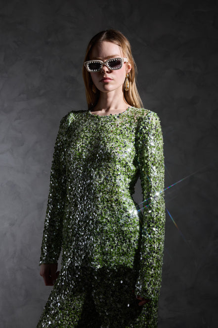 Celeste top & trousers set