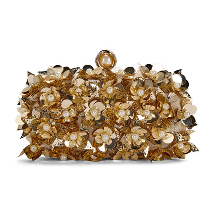 Golden Petal Clutch