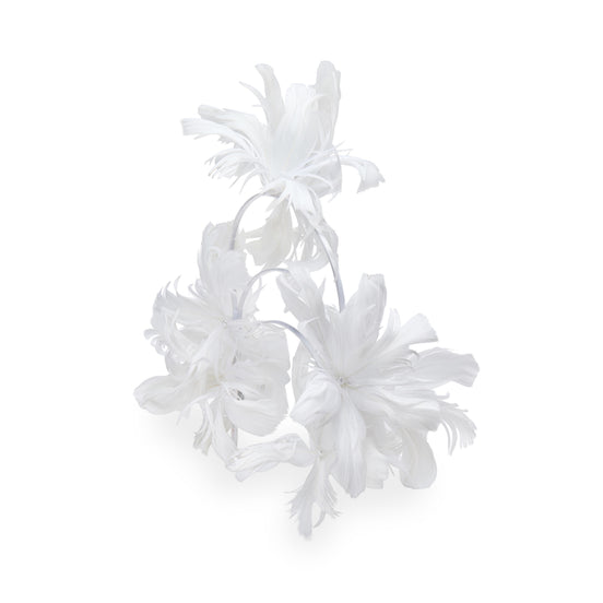 Blanc Feather Couture Headband