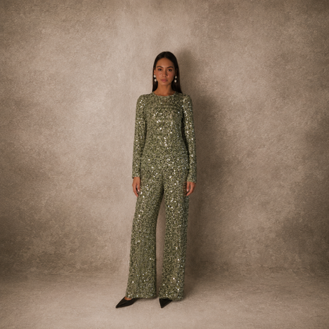 Celeste top & trousers set