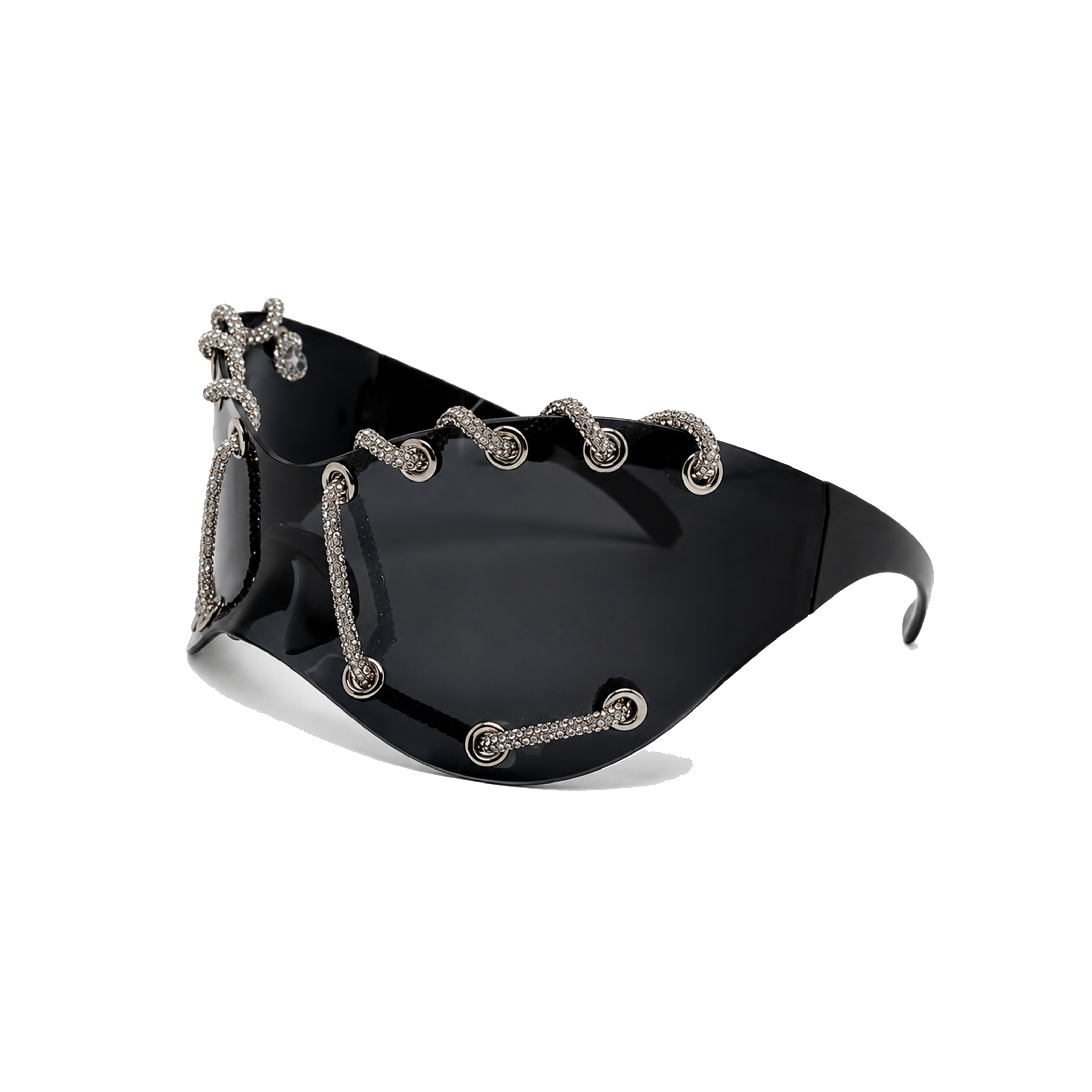 Electric Oversized Sunglasses Silver