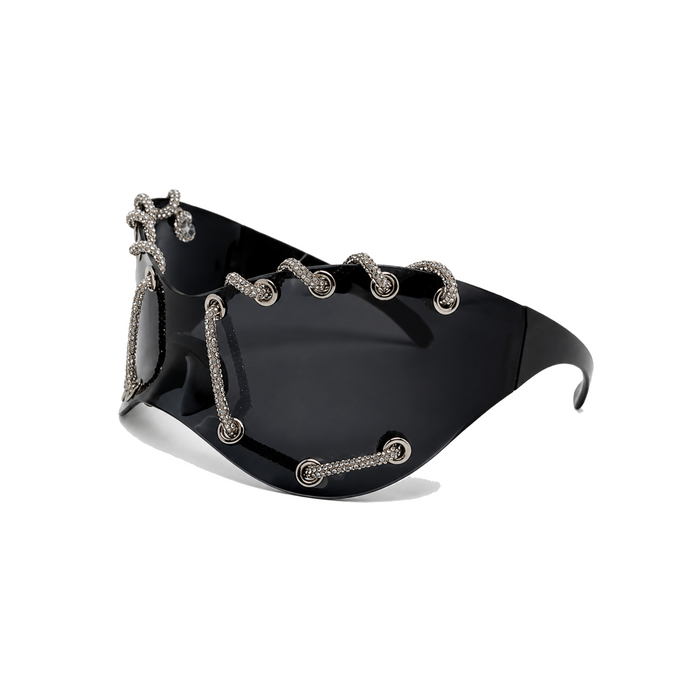 Electric Oversized Sunglasses Silver
