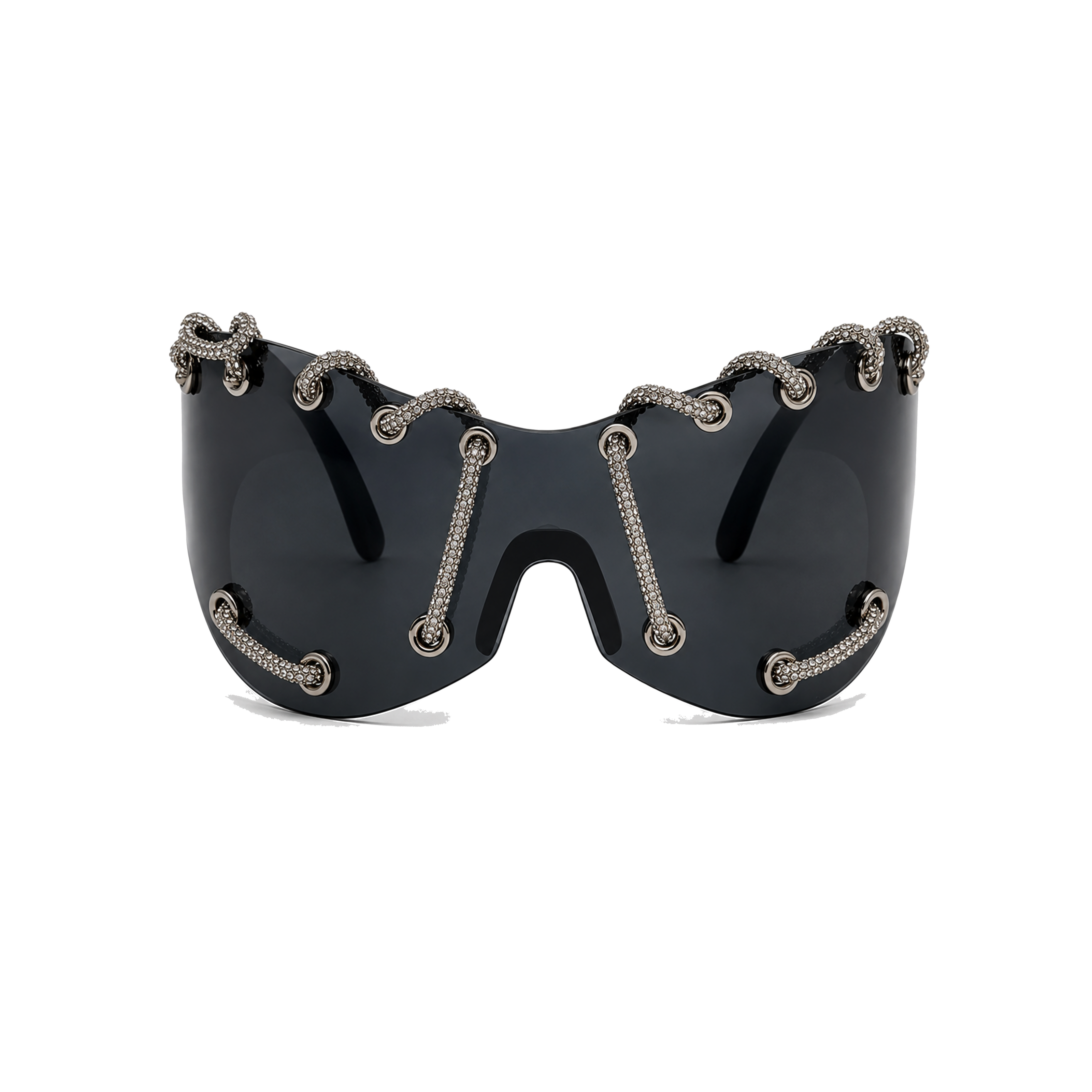 Electric Oversized Sunglasses Silver