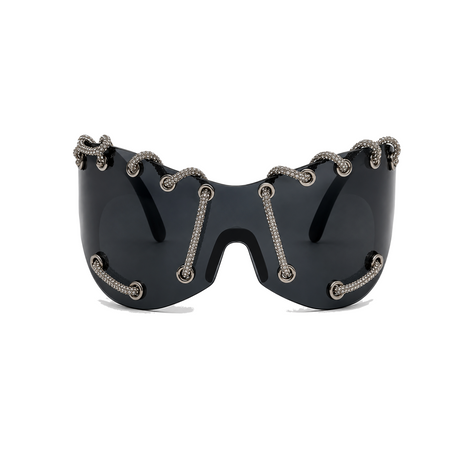 Electric Oversized Sunglasses Silver