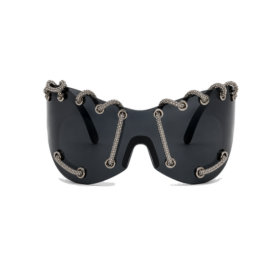 Electric Oversized Sunglasses Silver