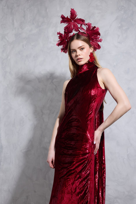 Cherry Velvet dress