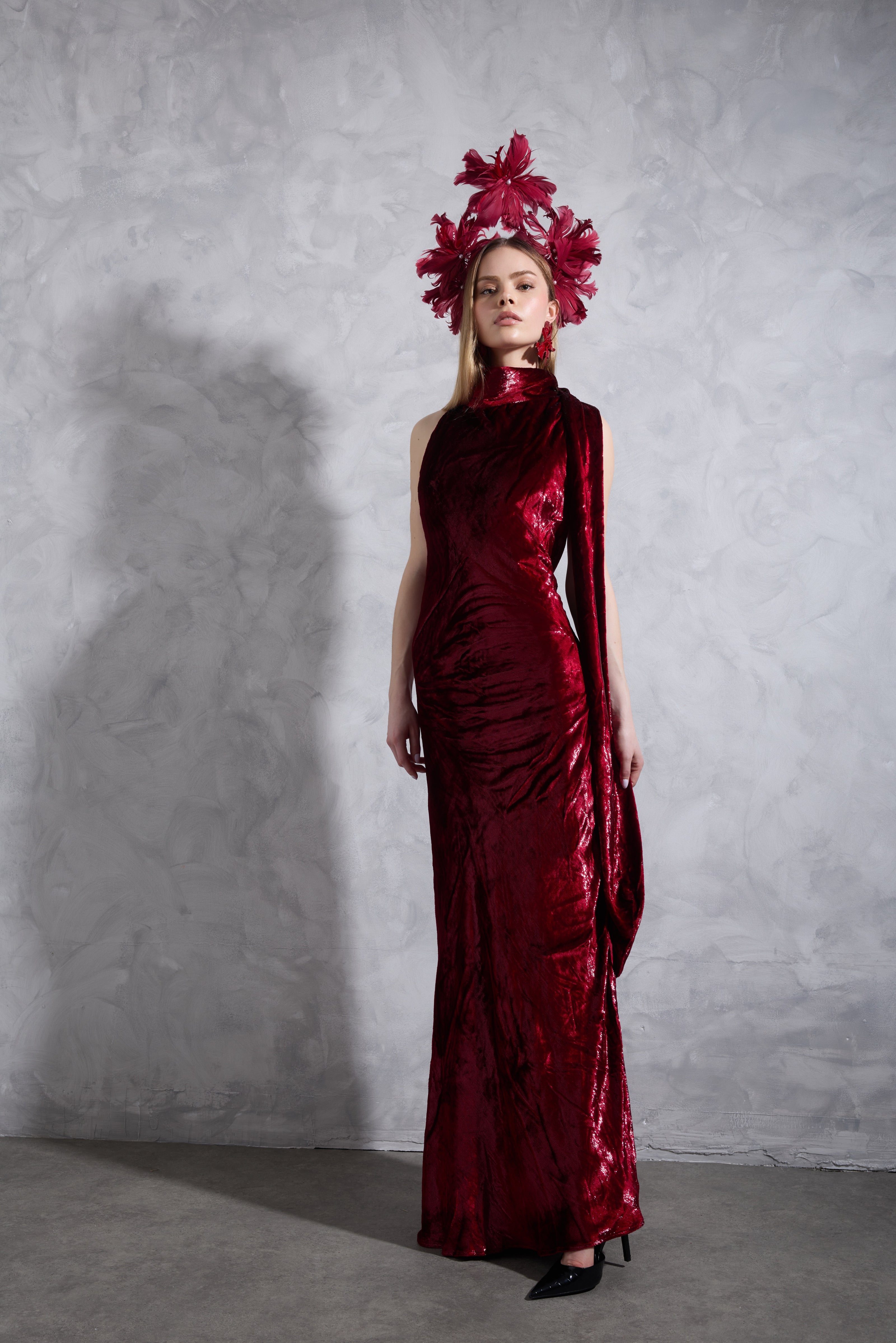 Cherry Velvet dress