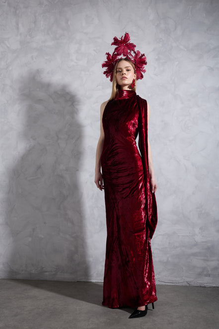 Cherry Velvet dress