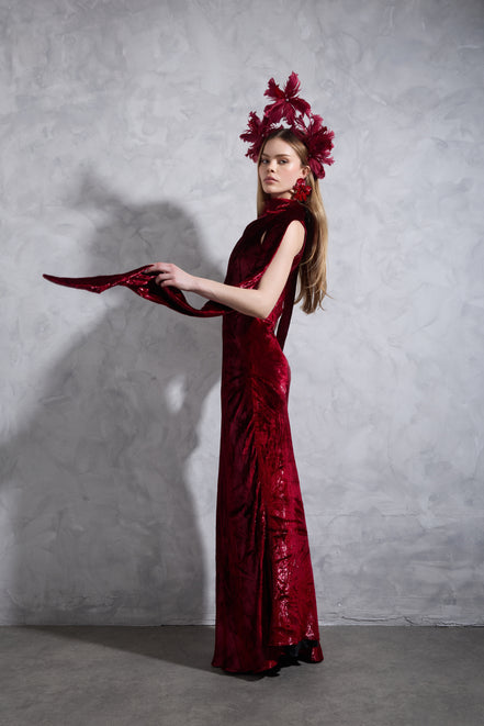Cherry Velvet dress
