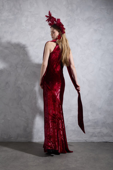 Cherry Velvet dress