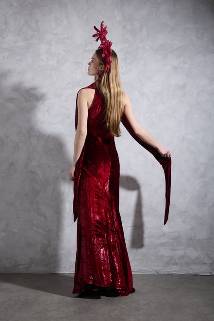 Cherry Velvet dress