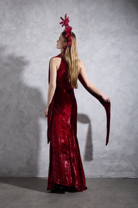 Cherry Velvet dress