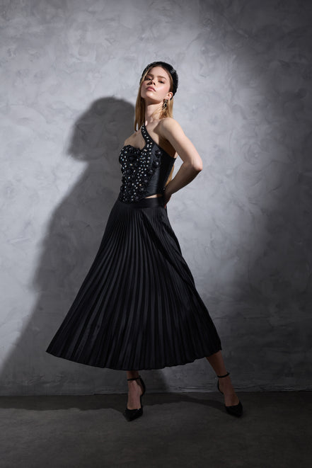 Black Pleated Skirt