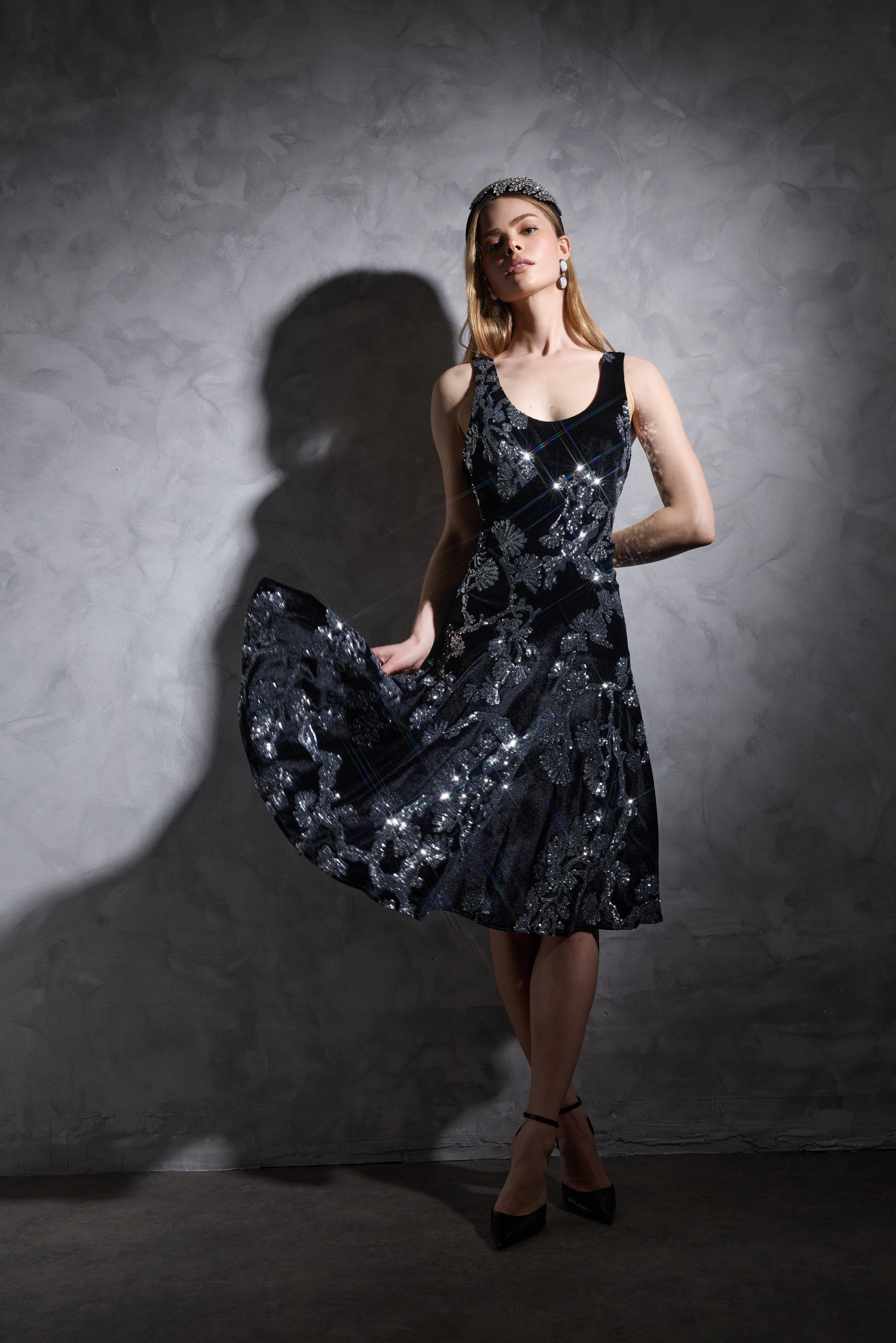 Ellie Velvet Sparkle Dress