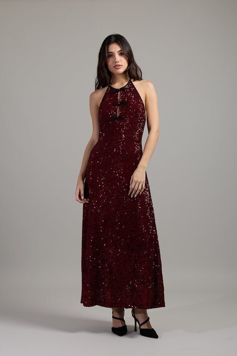 Crimson Starlight Dress