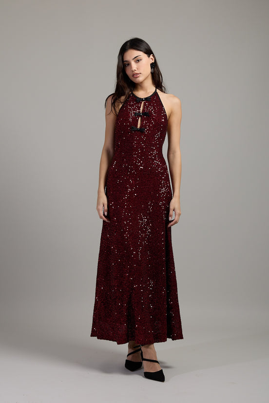 Crimson Starlight Dress