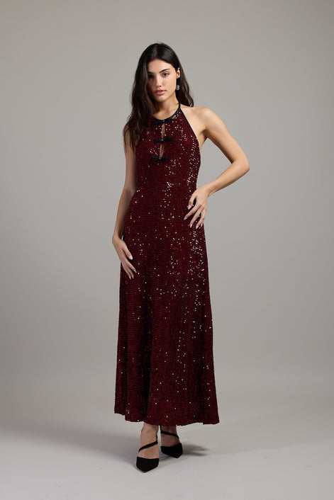 Crimson Starlight Dress