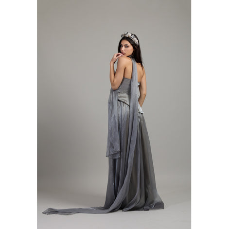 Silver Veil Crystal Dress