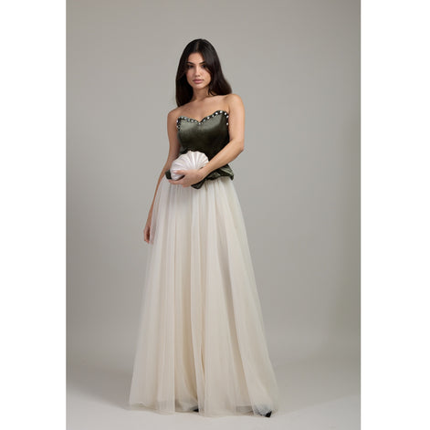Olive Lumière Tulle Dress