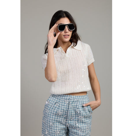 Spark Ribbed Knit Polo