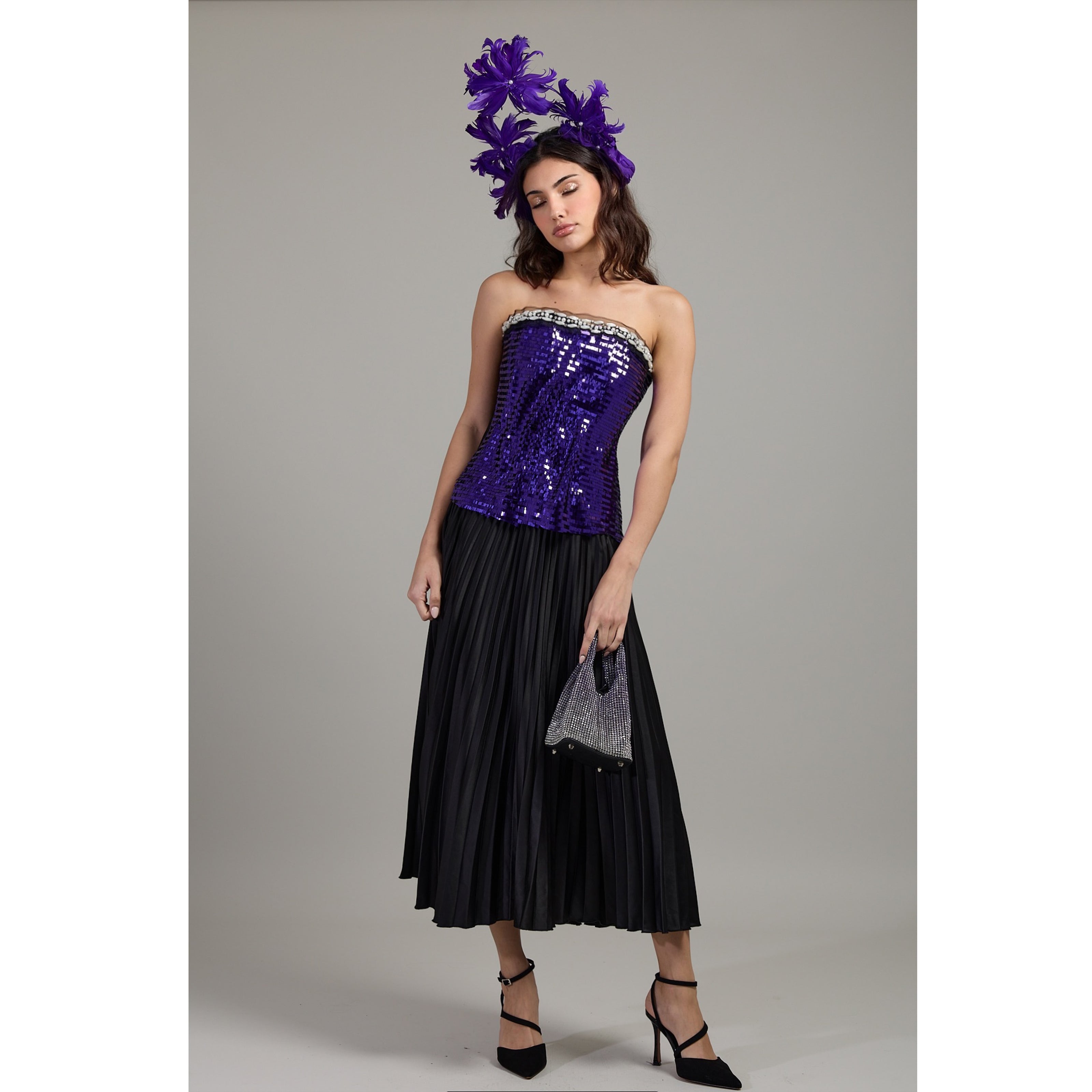 Purple Galactica Sequin Corset