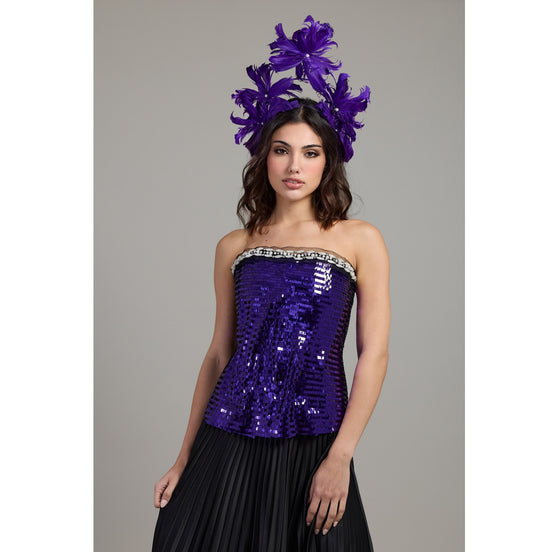 Purple Galactica Sequin Corset
