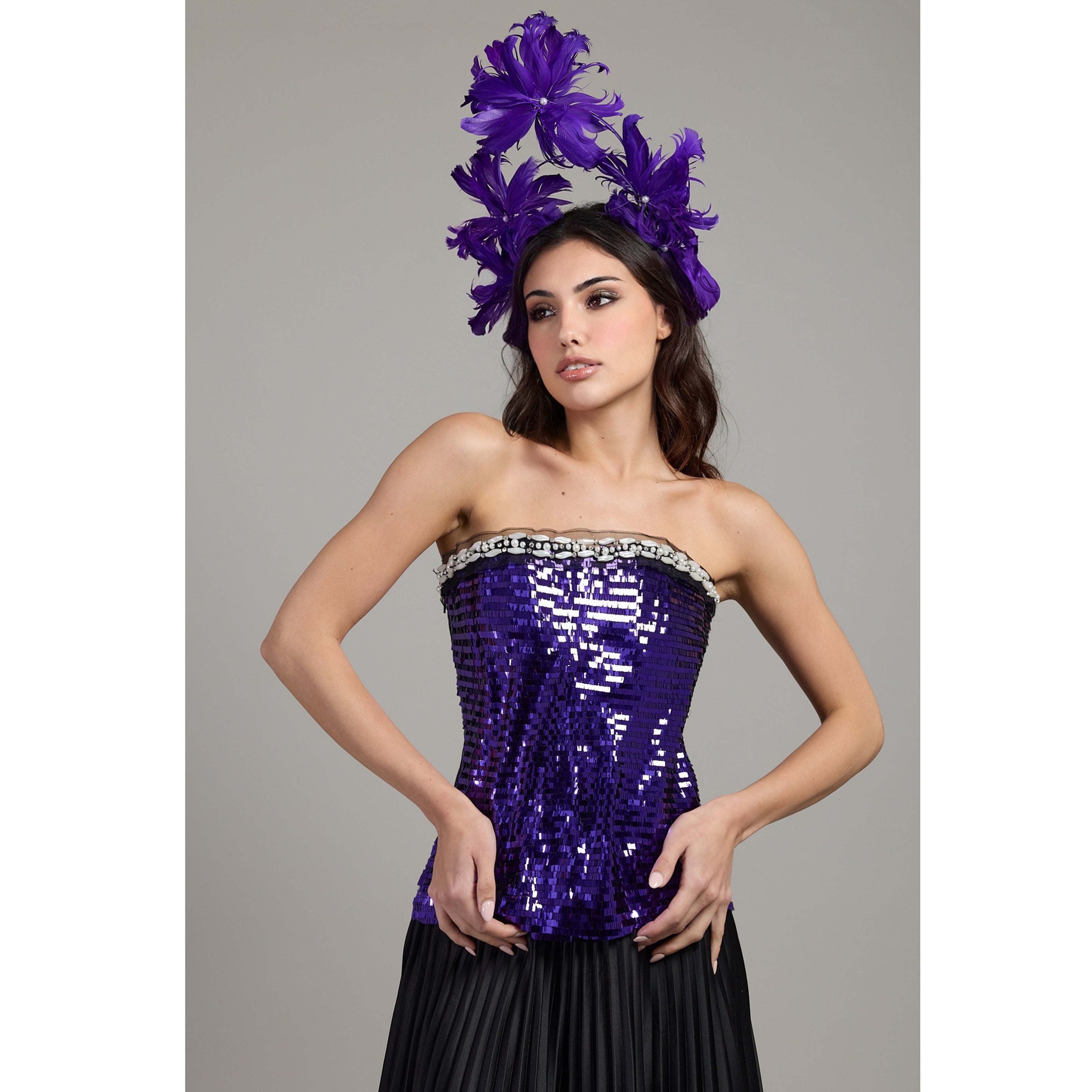 Purple Galactica Sequin Corset